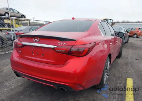 2018 Infiniti Q50 3.0T Red Sport 400 z USA, uszkodzony, nr VIN JN1FV7AR9JM481154